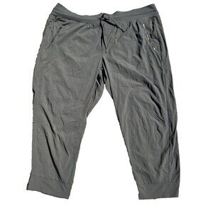 Athleta Womens Olive Army Green Trekkie North Jogger Drawstring Pants Size 26